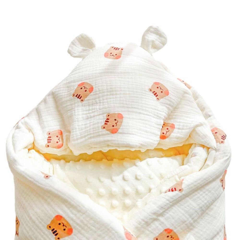 Spring Autumn Thin Baby Swaddle Blanket Cotton Dimple Fabric Delivery Room Essential