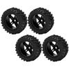 4Pcs RC Wheels And Tires Set 82mm Front and Rear with Interlaced Pattern for WLToys 144001 1 14 RC Off Road Car