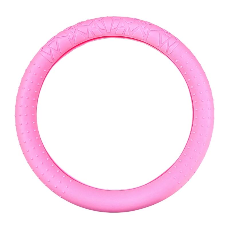 Car Steering Wheel Protector Covers 15inch Anti Slip Cover Elastic Geometric Pattern Cover Silicone Car Accessories