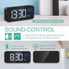 Digital Alarm Clock, LED Alarm Clock, Thermometer Function, Snooze, 2 Alarms, 12/24H, USB Powered (Black)