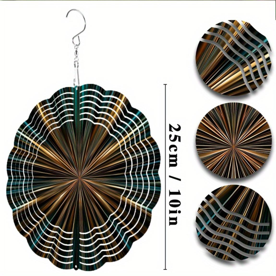 

10-дюймовый ветряк «Звездное небо», вращающийся на 360 градусов, металлический арт-декор для балкона, сада, патио, всесезонное подвесное украшение, подарок 01A