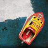 Candle Ship Collectable Tin Toy Steam Boat Candle Powered Boat Tin Vehicle Toy