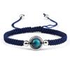 Handmade European-American Year of the Tiger Blue Sapphire Red String Bracelet - Stylish Couple's Gift