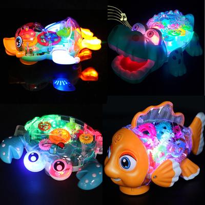 Electric Transparent Concept Gear Car Cu Muzică Interactiv Universal Walking Early Education Vehicle Jucării cadou pentru copii