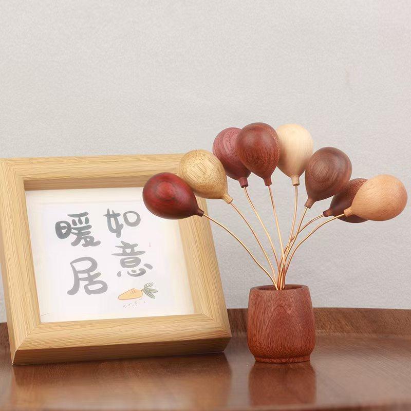HeMu Log Balloon Small Ornaments Car Ornaments Handmade Creative Home Move New Year Gift Prop Decoration