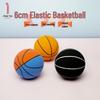 6cm Inflatable Rubber Basketball for Kids - High Elasticity Mini Ball In Red Hot Style