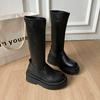 But Knee Boots Thick-soled Boots Women's Elastic Thin Boots 2025 Autumn New Heightening Knight Spice Girl Boots