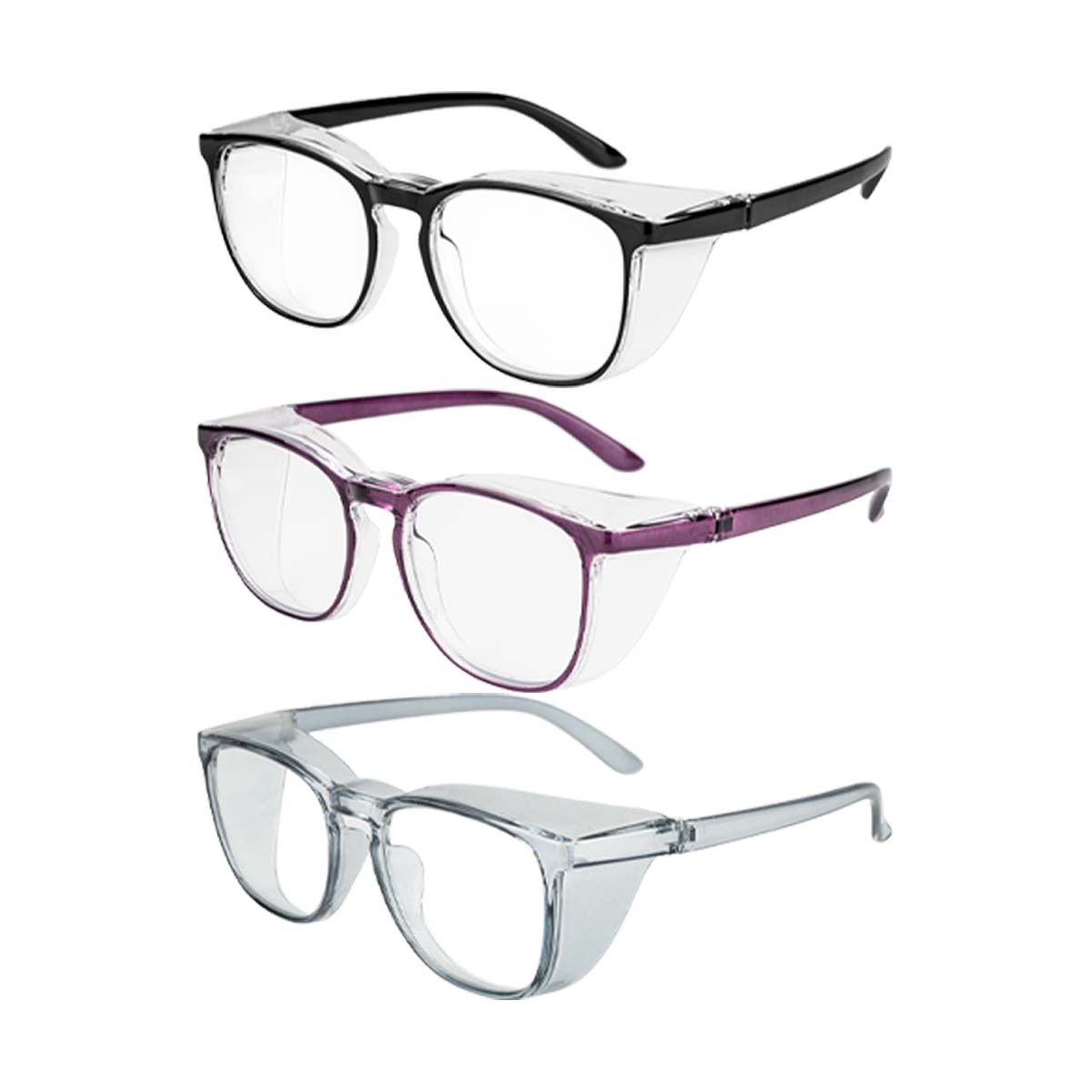 

3 шт. Разноцветные ПК Очки от пыли и пыльцы Мужские и женские солнцезащитные очки Очки, блокирующие синий свет и радиацию