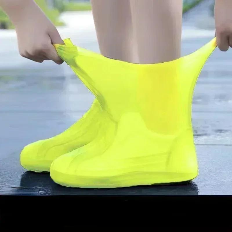 

Hot Sale Latex Waterproof Shoe Covers Reusable Neutral Shoe Protectors Non-slip Rain Boot Covers Shoe Accessories 34-41 жовтий