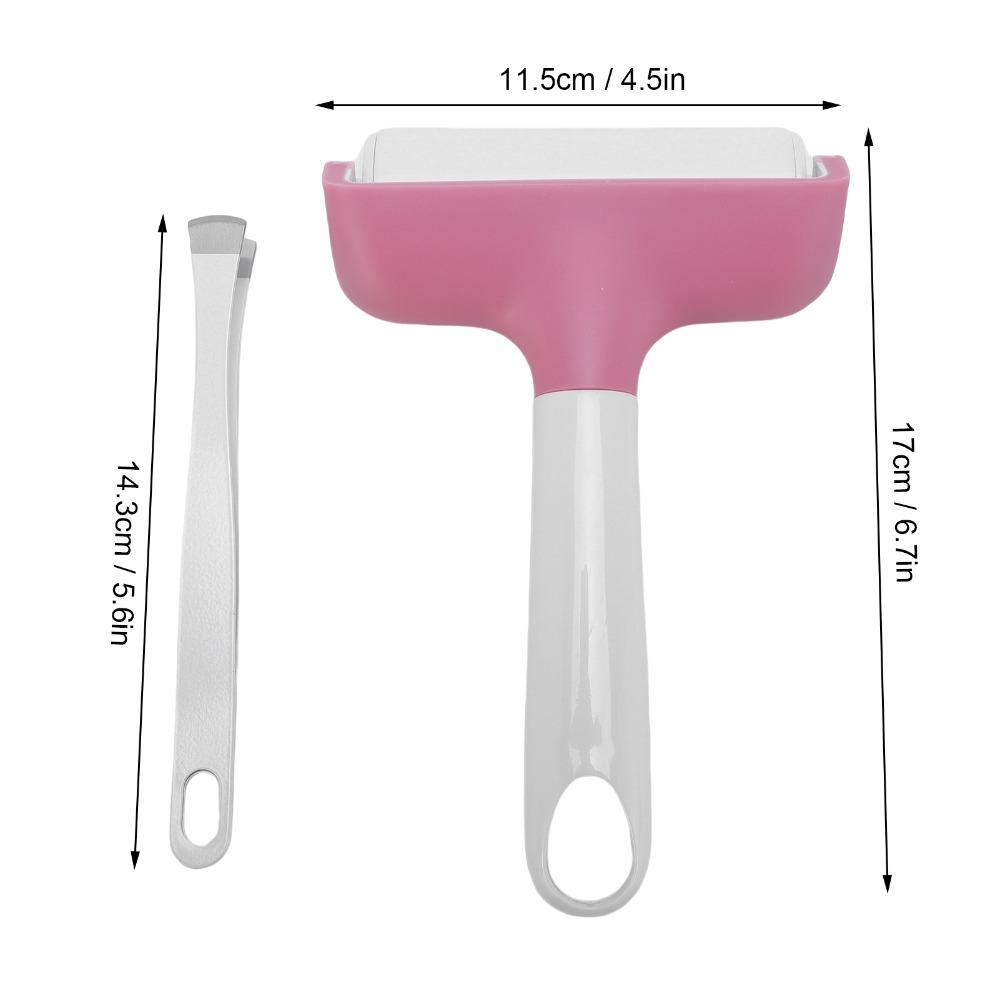 2PCS Pinkish Stamping Roller Hard Rubber Rubber Roller Printmaking Roller Fabric Crafting