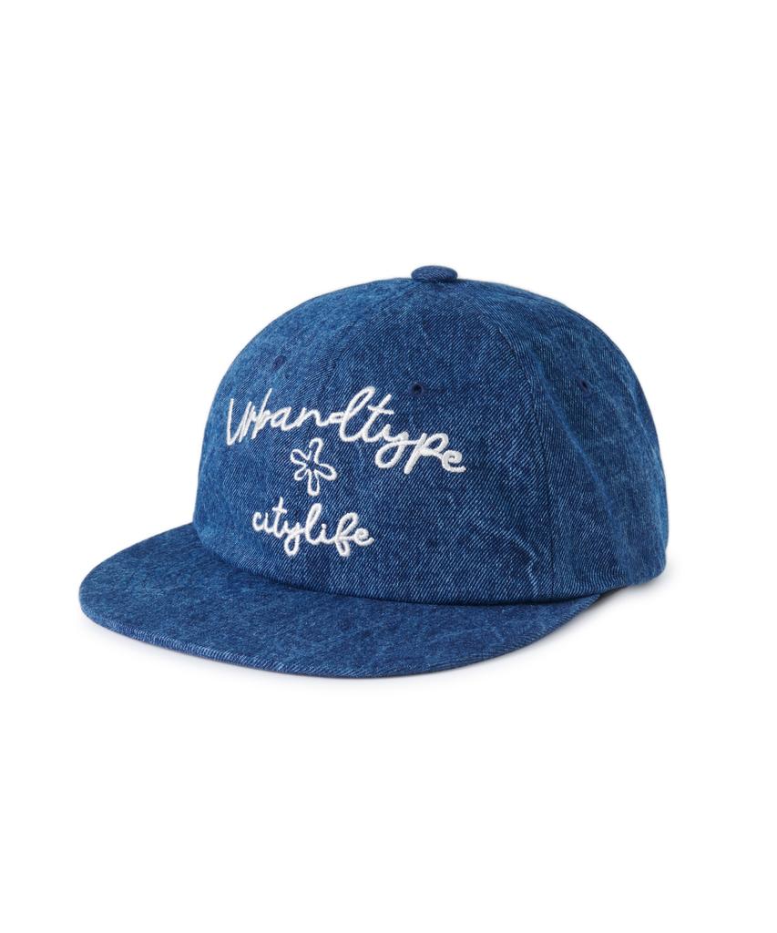 URBANDTYPE Vintage Denim Logo Ball Cap_Blue_Hl090