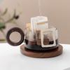 Vertical Glass Coffee Cup and Saucer Set High-grade Exquisite Household Walnut Tea Cup Female Milk Cup with Spoon.