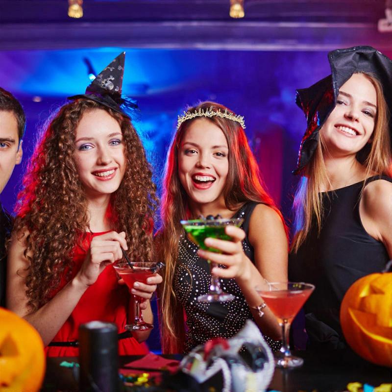 Thorn Crown Tiara for Halloween Decoration Golden Metal Accessory