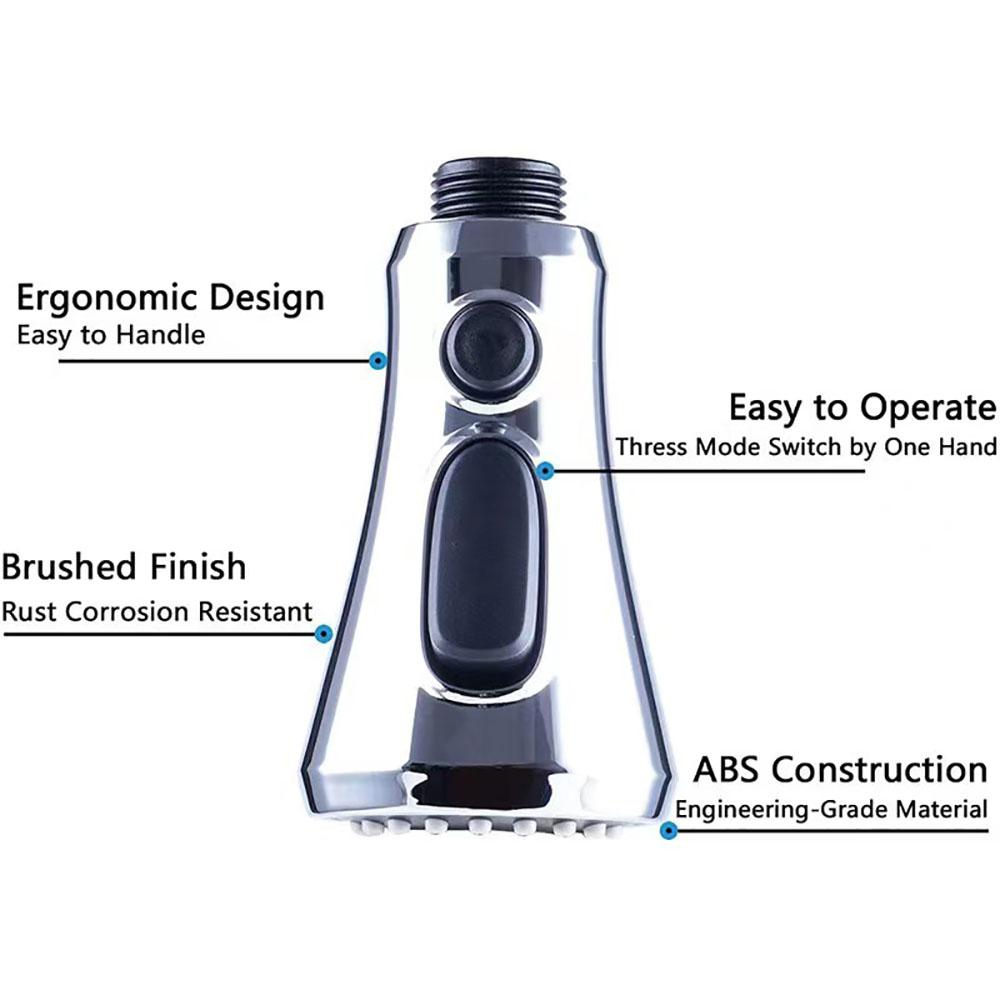 Pull Down Spray Head for Kitchen Faucet 3 Modes Kit