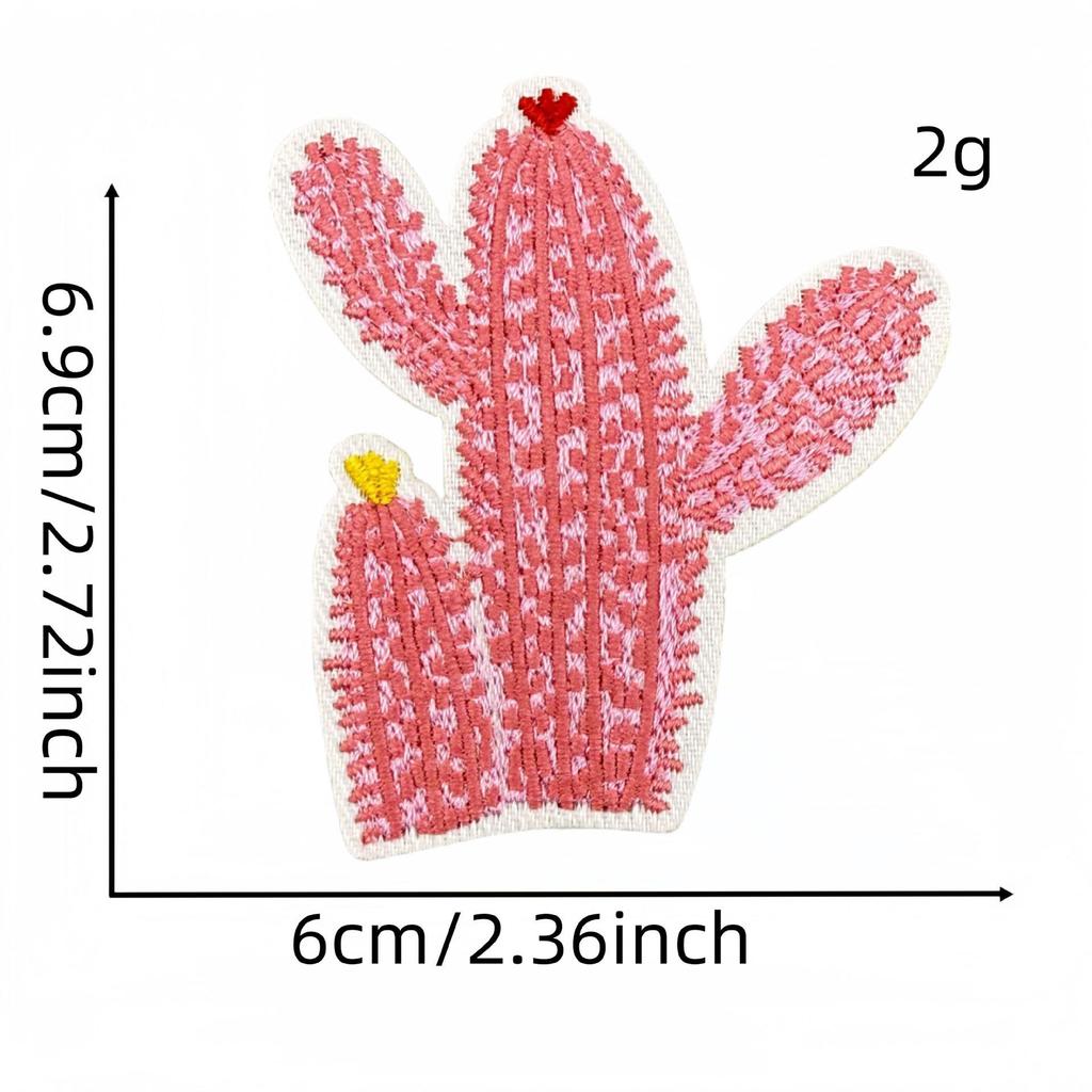 Cartoon Pink Series Embroidered Patch Bowknot Flower Applique Clothing Accessories with Hot Melt Adhesive
