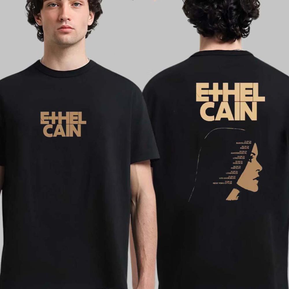 Ethel 2 World Tour Commemorative Tshirt  Independent Pop Aesthetics Graphic Pure Cotton AllSeason Couple Streetwear Tshirt 4XL