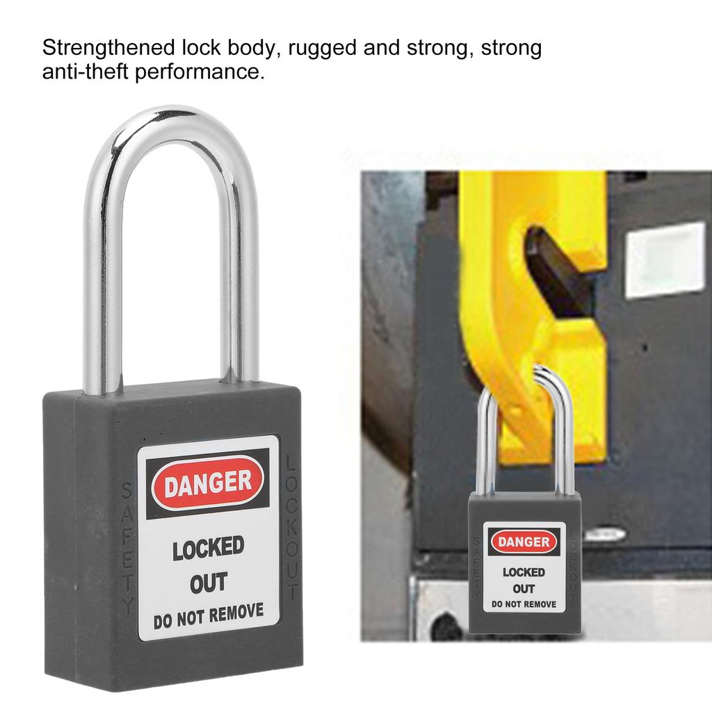 10 Sets 1.5in   Padlocks Steel Beam Insulated Anti Corrosion Lock for Industry Machine Manufacturing(Blue )