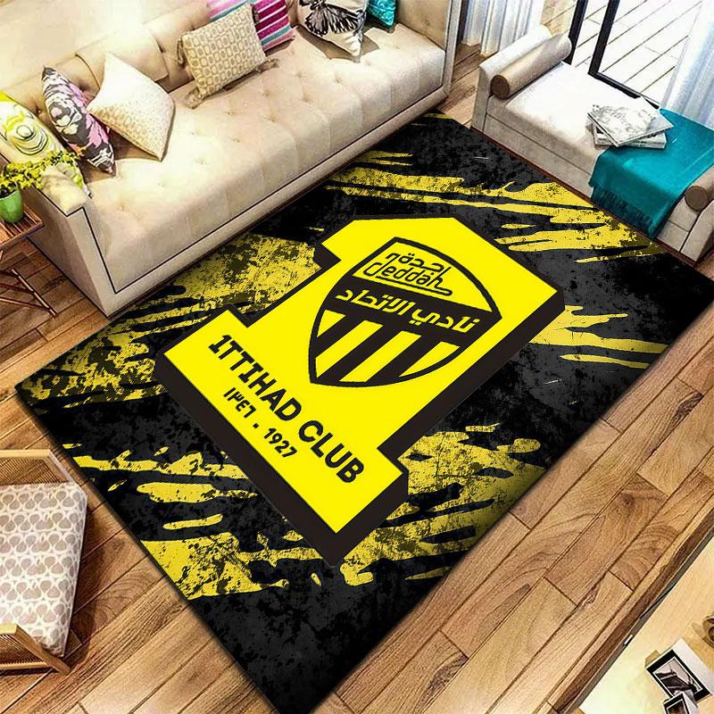 Al-Ittihad FC Carpet Rug for Living Room Bedroom Home Sofa Decoration,Kids play Non-slip Floor Mat