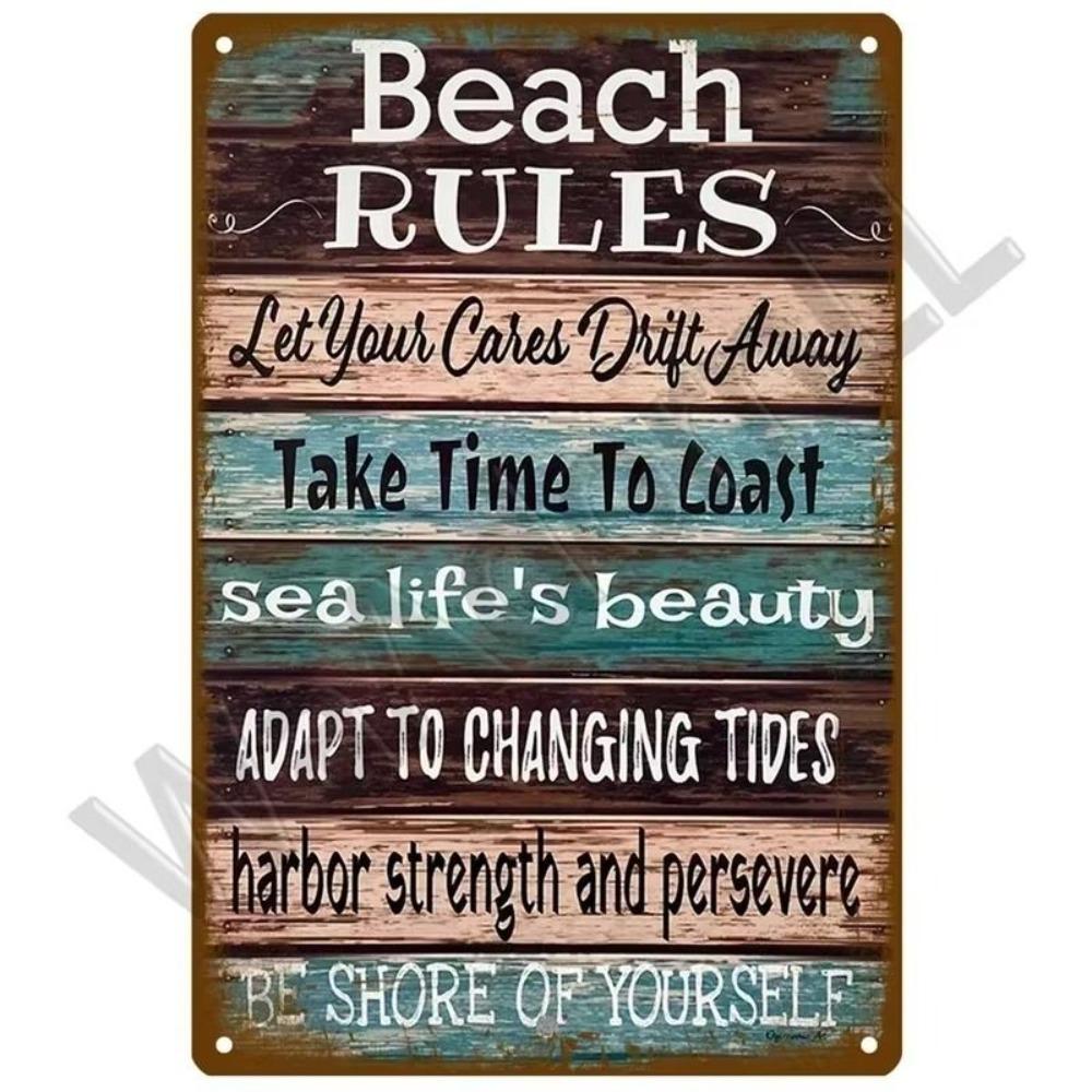 Vintage Metal Tin Sign Wall Art Decor for Kitchen Coffee Bar Cafe