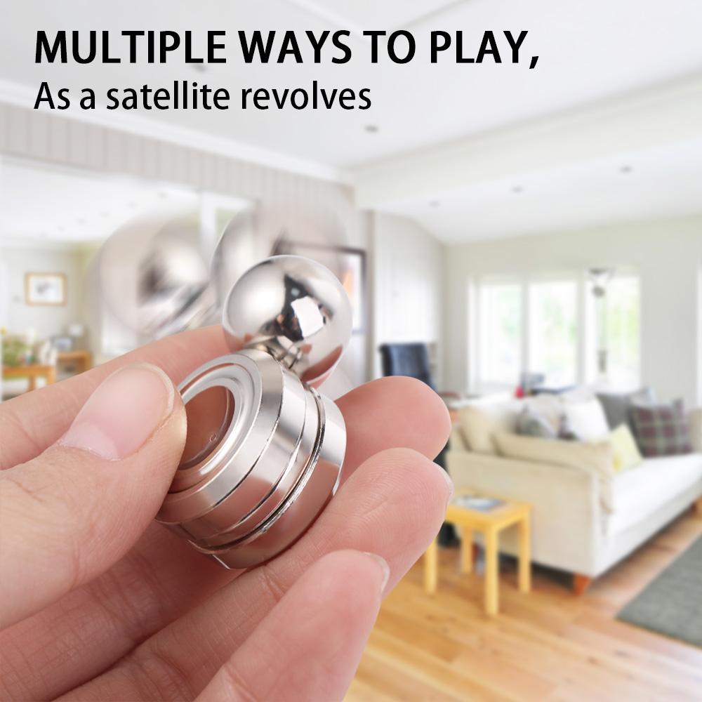 Metal Fidget Spinner Toys Magnetic Puzzle Game Rotary Gyro Fingertip Toy Rotary Hand Exerciser Orbital Fidget Spinner Toy