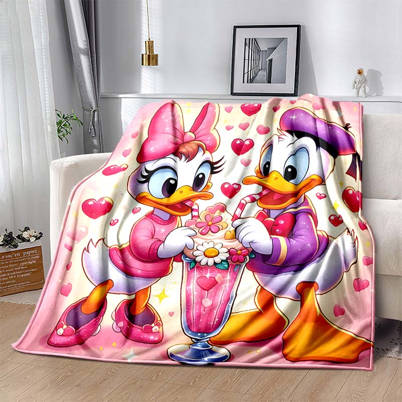 New Product! Donald Duck and Daisy Duck Custom Blanket Fluffy Kids and Adults Sofa Plush Bedspread Blanket for Sofa Bed Room