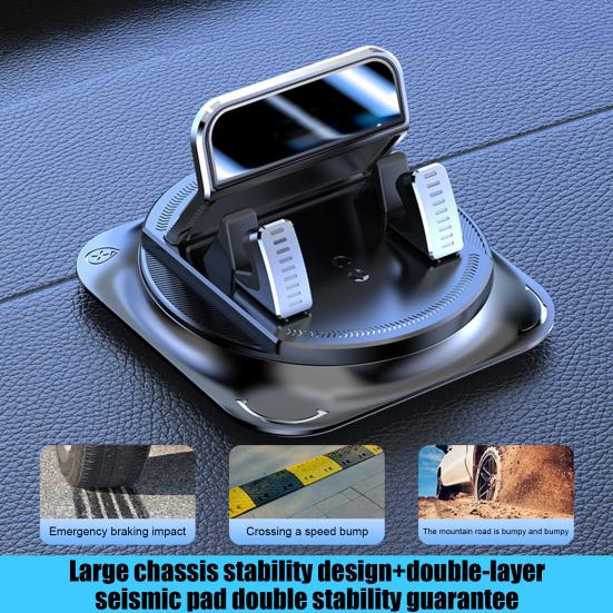 Car Dashboard Phone Holder 360 Degrees Rotation Non-slip Universal Vehicle Dashboard Windshield Mobile Phone