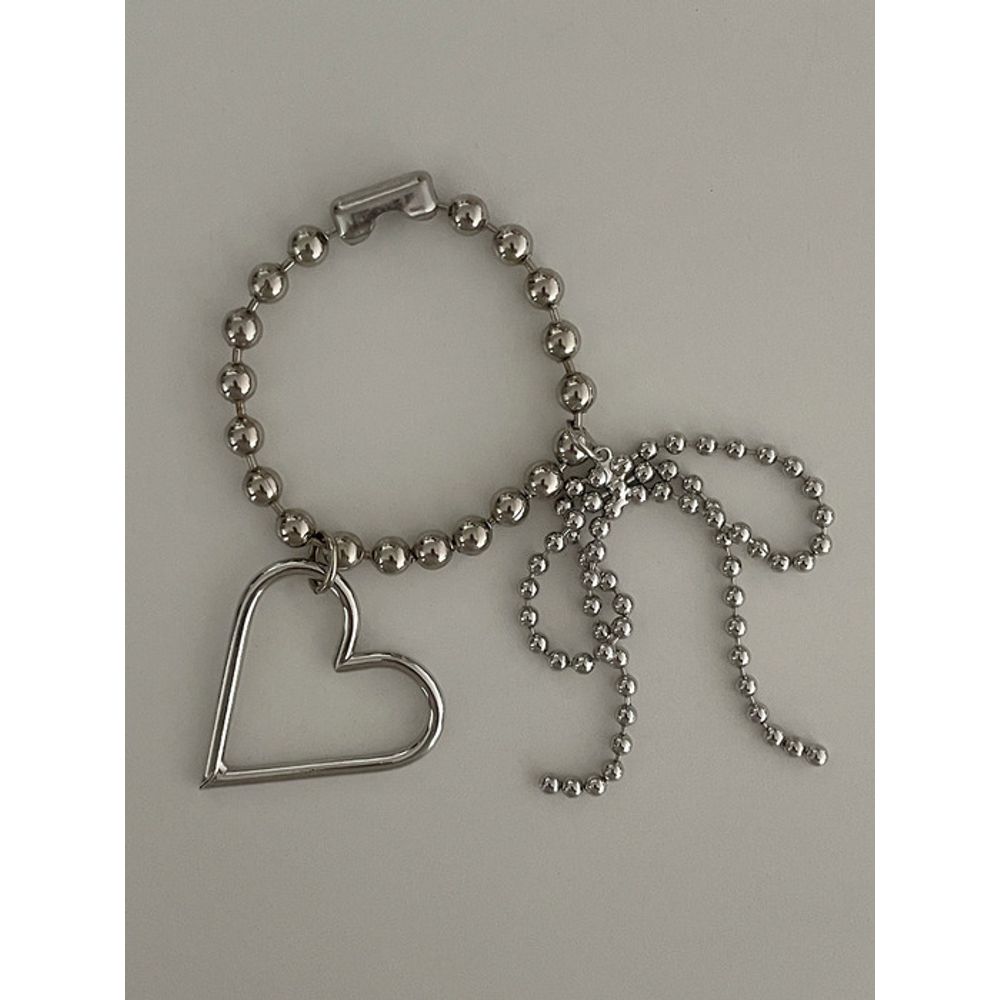 OUI SAY YES! Metal Pendant & Ball Chain Keyring