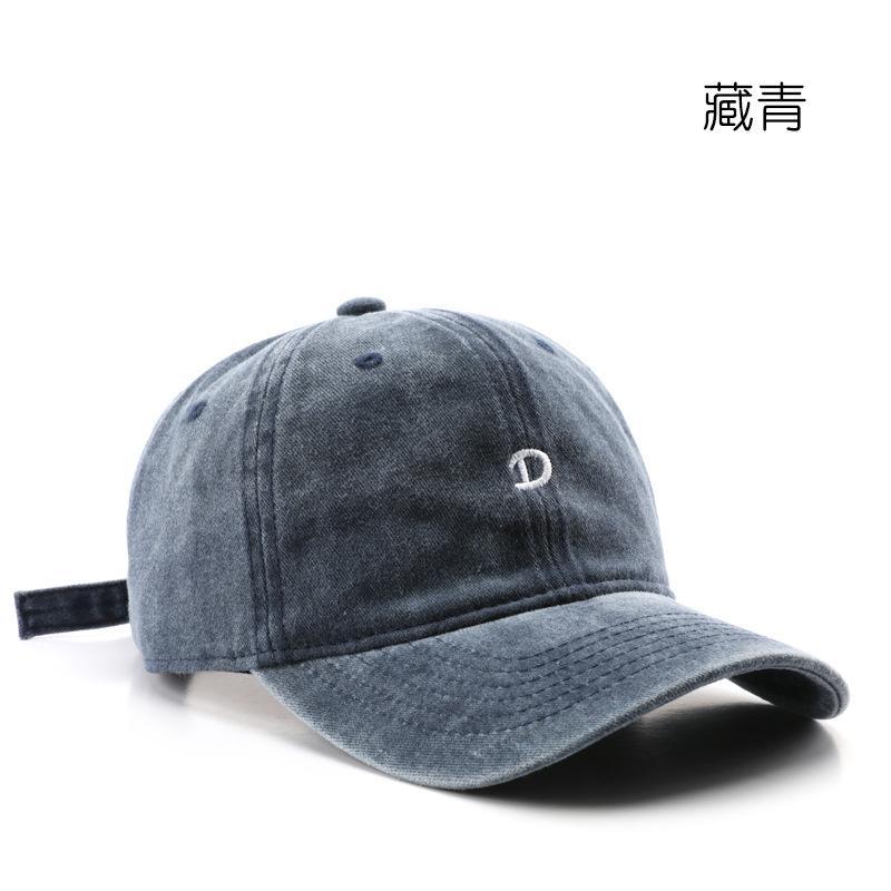 

Шляпа Персонализированная Выстиранная Кепка с Алфавитом Уличная Дорожная Солнцезащитная Затеняющая Бейсболка темно-синий