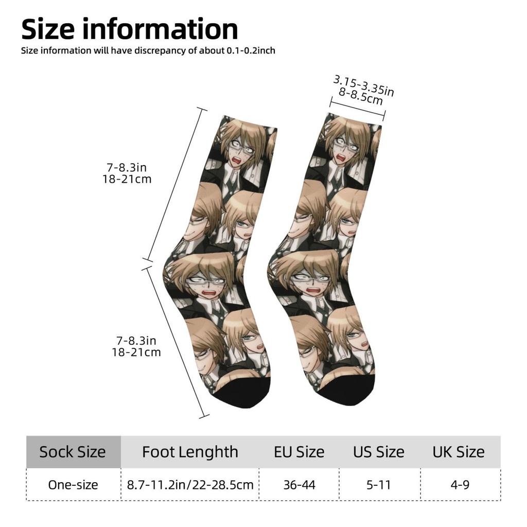 Byakuya Togami Anime Stockings Danganronpa Design Modern Socks Autumn Anti Sweat Socks Men Outdoor Sports Soft Breathable Socks