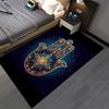 "Decorative Carpet with Colorful Mandala Hand Design and Starry Theme" Suitable for Use As an Anti-slip for Living Room Bedroom Sofas