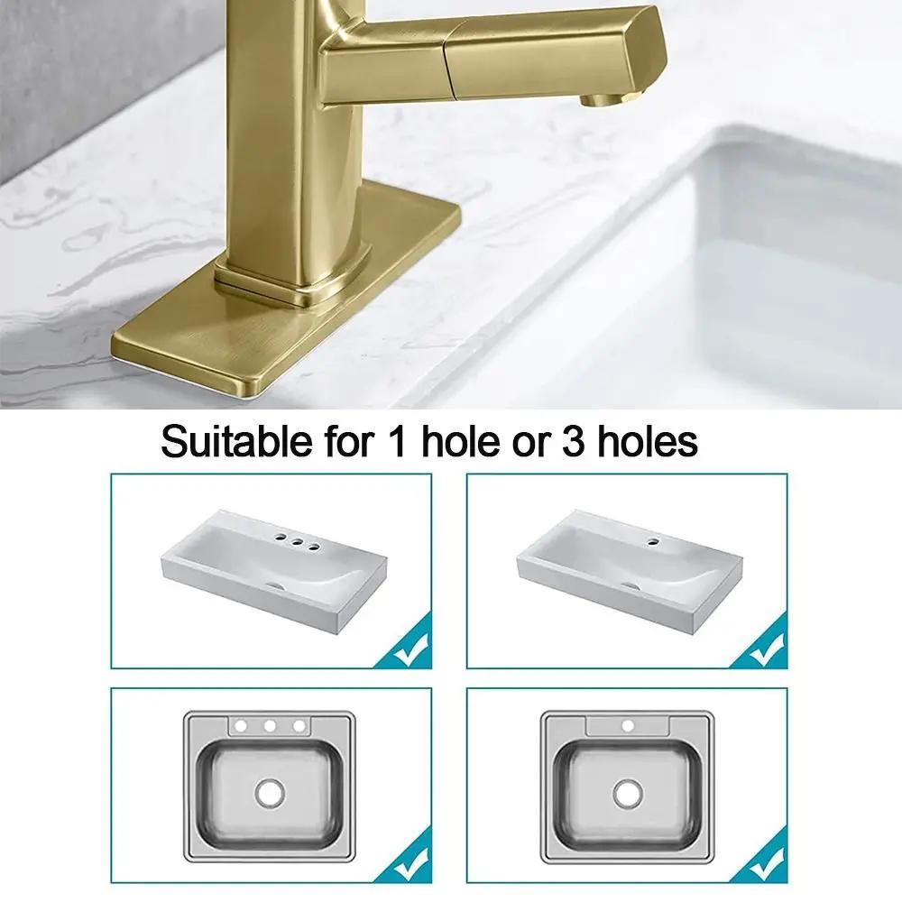 Base Faucet Decorative Plate Faucet Deck Plate Tap Cover Deck Plate Faucet Plate Hole Cover Bathroom Faucet Escutcheon Plate