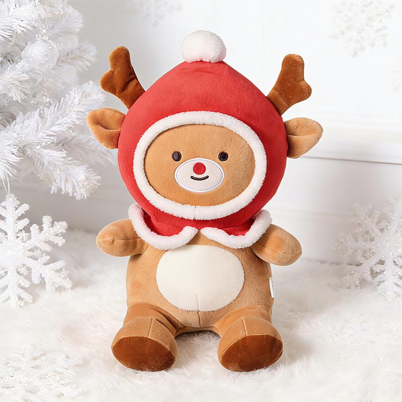 Cute Christmas Plush Doll Snowman Gingerbread Man Christmas Tree Santa Claus Doll Holiday Decoration Gift