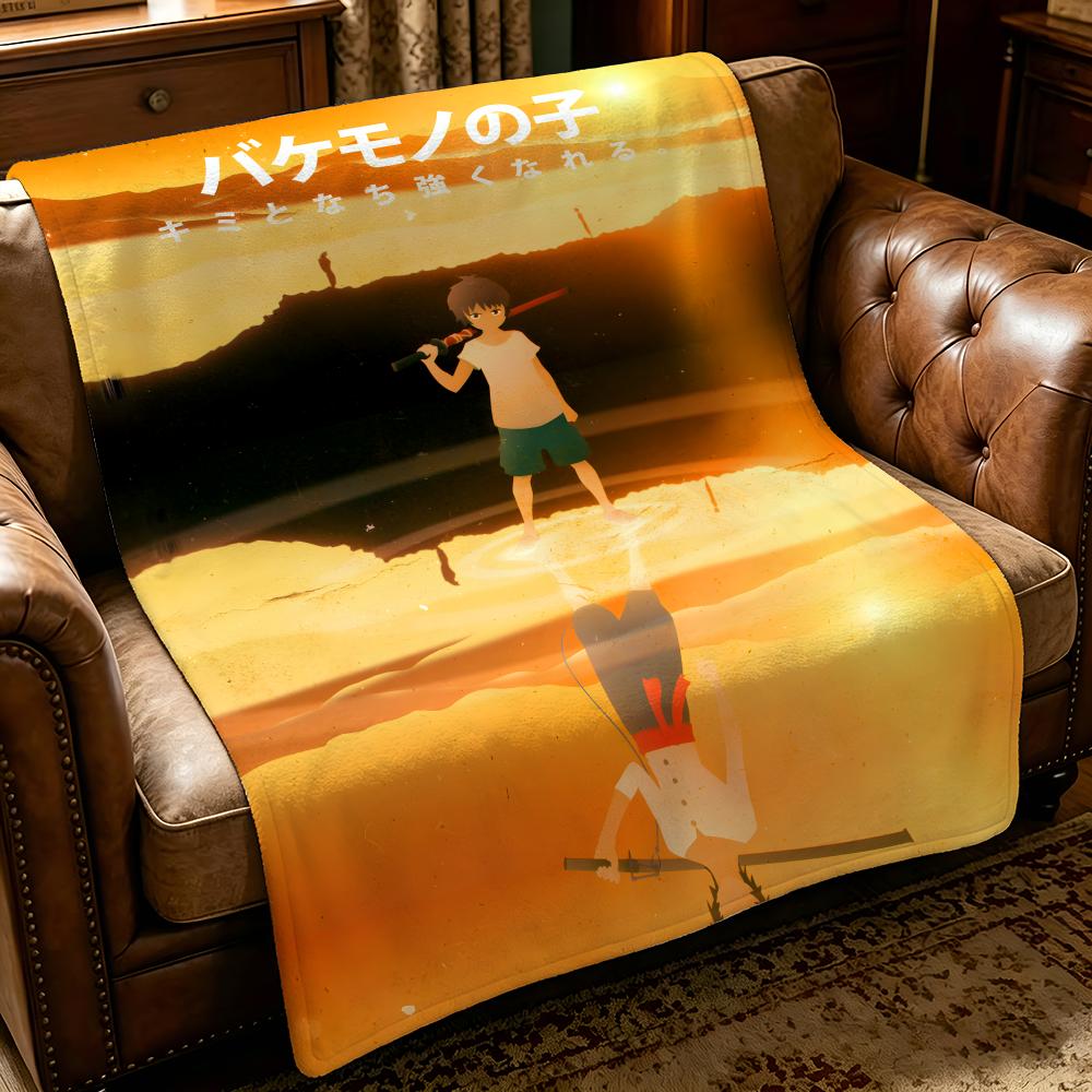 anime T-The Boy and the Beast-T Throw Thick Comfort Flannel Quilt, Multi-scene Use Indoor Outdoor Daily Nap