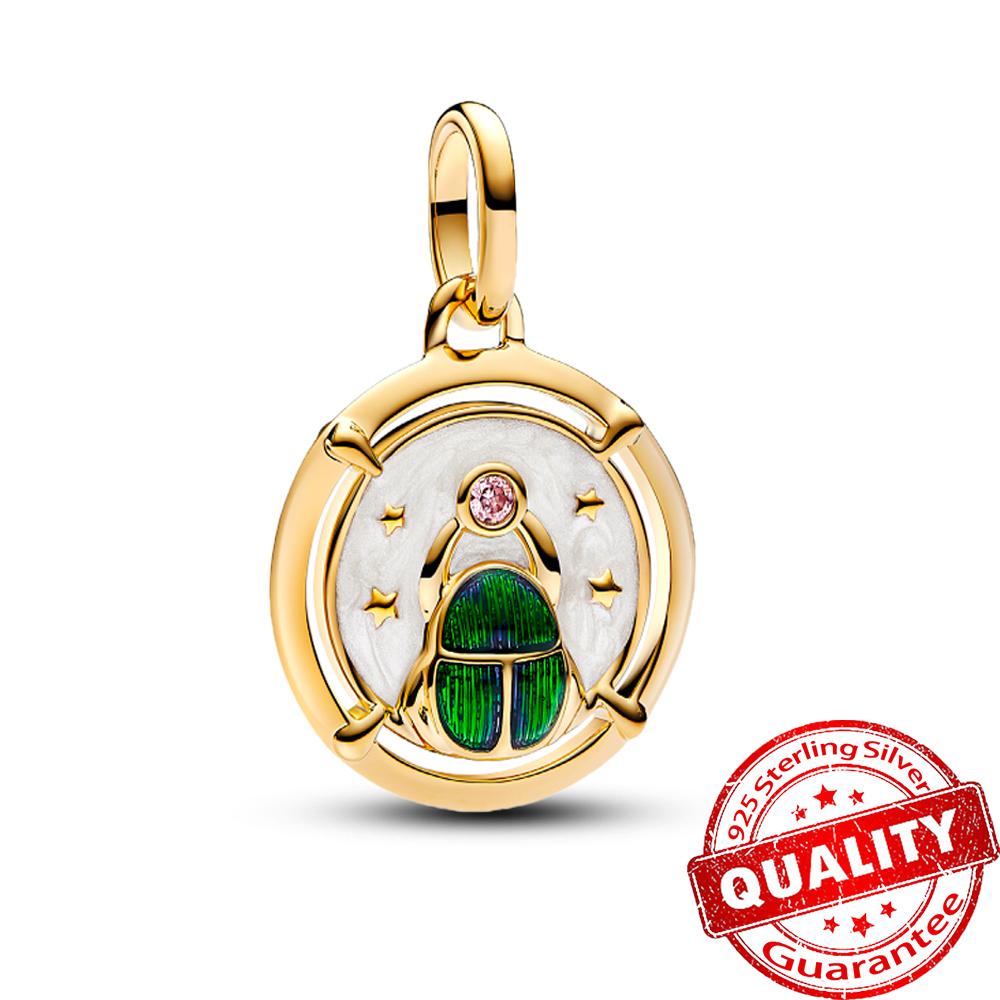 Colorful Chakra Heart Mini Dangle Charm Fit Brand Me/Moment Bracelet Copper Enamel & Crystal Jewelry Pendant Gift