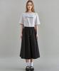 Marop 3114 Nylon Flare Skirt (Black)