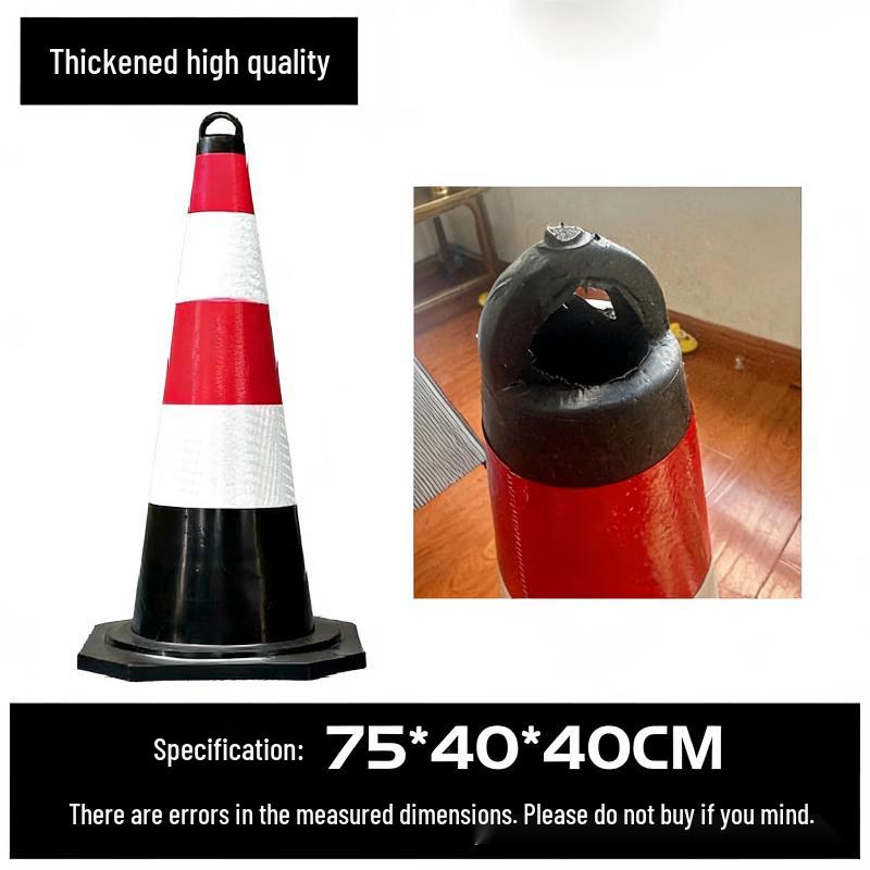 Brangdy 75CM Rubber Reflective Traffic Cone