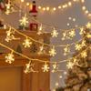 3M Christmas Lights Snowflake String Lights Fairy Lights Waterproof Star Ball LED Lamp for Home Christmas Tree Garden Decoration