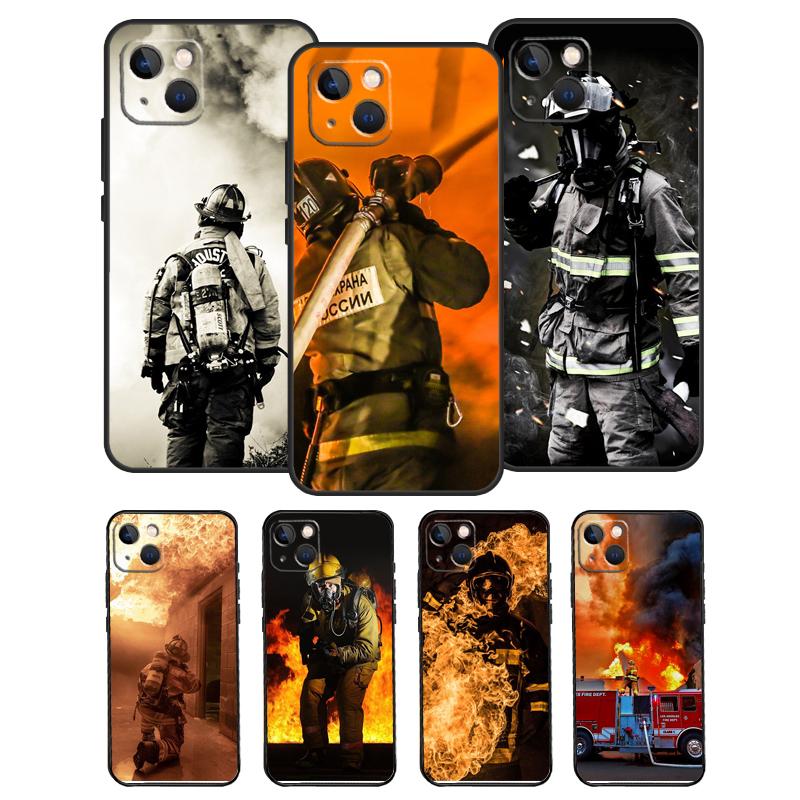 Fire Fighter Hero Phone Case For iPhone 17 Pro Max 16 15 11 12 13 14 Pro Max mini 15 16 Plus 16e 17 Air Cover