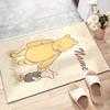 Custom Winnie Mat Personalized Name, Polyester Washable Indoor Entryway Rug, Gift for Christmas, Easter, Thanksgiving Day