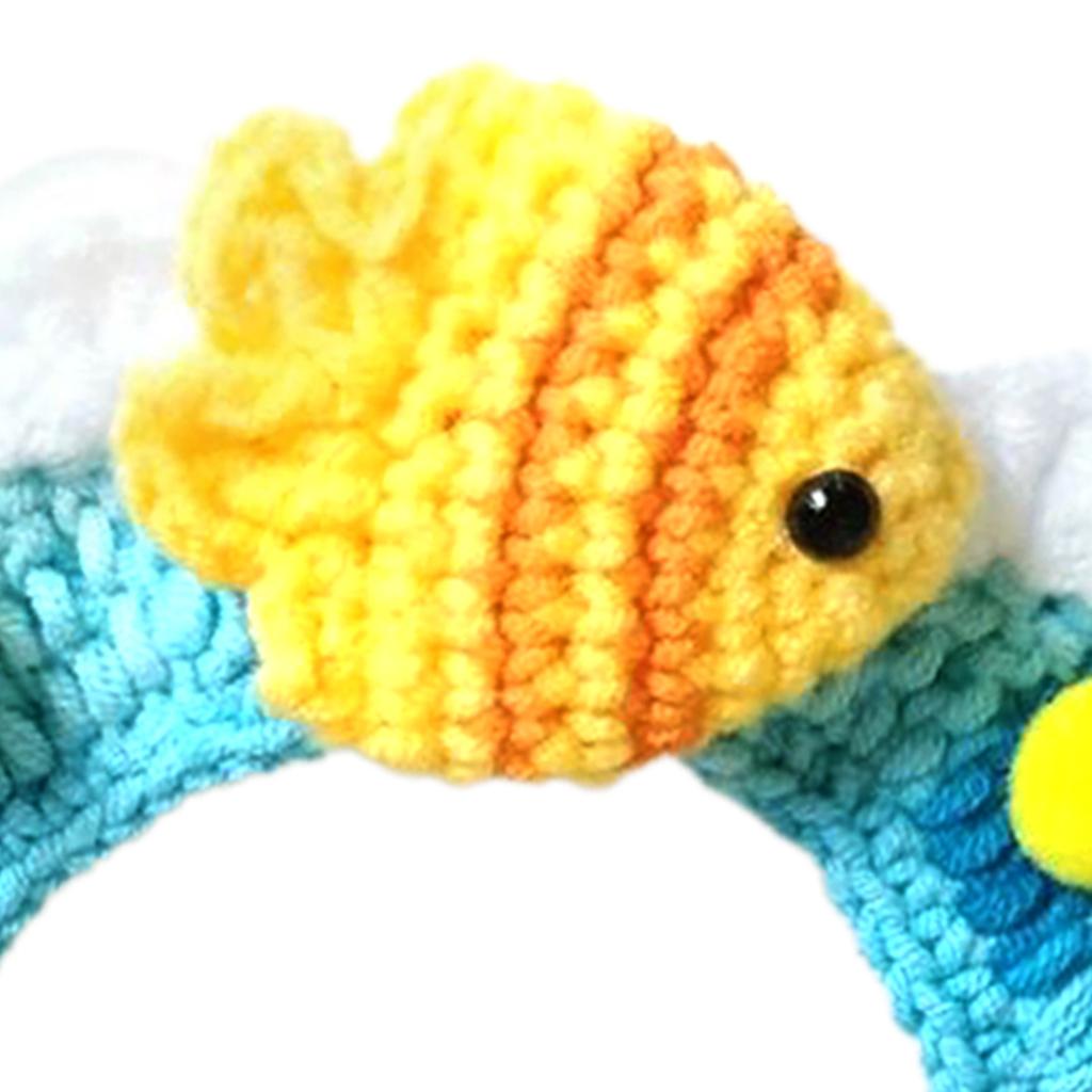 Gestricktes Haustierhalsband Handgewebt Atmungsaktiv Bequem Stilvoll Gestricktes Katzen-Lätzchen-Halsband mit Verstellbar