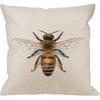 HGOD DESIGNS Bee Pillow Cover,Decorative Pillow Bees Watercolour Drawing Pillow Cases Cotton Linen Outdoor Indoor Square Cushion Covers for Home Sofa