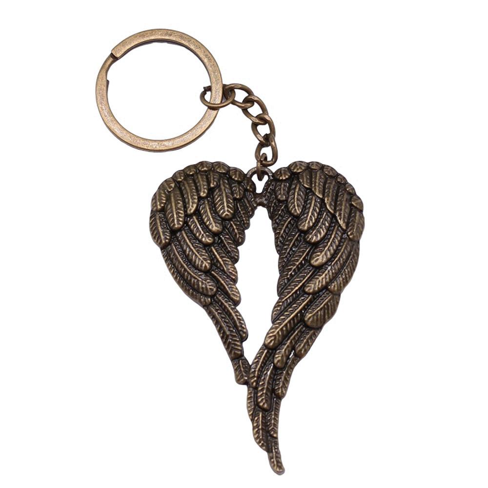 Angel Keychain Wings Charm For Students Protection Key Ring 28mm
