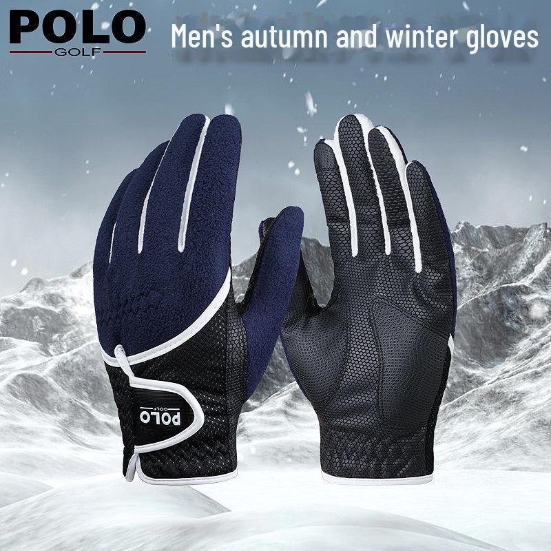 

Мужские бархатные теплые нескользящие износостойкие перчатки для гольфа с сенсорным экраном (1 пара) Size 23