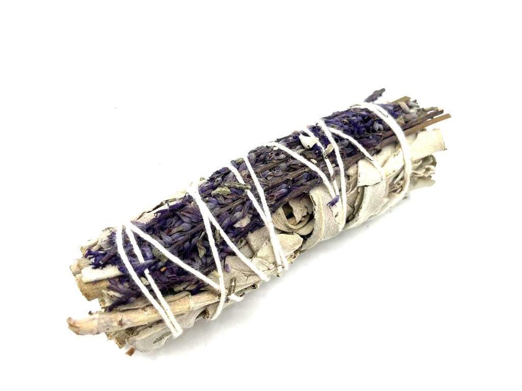 White Sage Smudge Sticks With Lavender, 10 cm