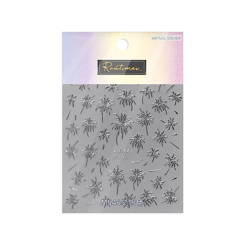 

Новогодние Самые Продаваемые Великолепные Наклейки для Ногтей Фейерверки Рельефные Самоклеящиеся Новогодние Фейерверки Замок Ракушка Свет Украшение для Ногтей New Fireworks# MS465 [silver]]