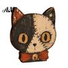 Atmospheric Retro Interior Ornaments Halloween Wooden Ornaments, Distressed Pumpkin/Cat Decorations, Desktop & Wall Unique Handcrafted Wood Decors for