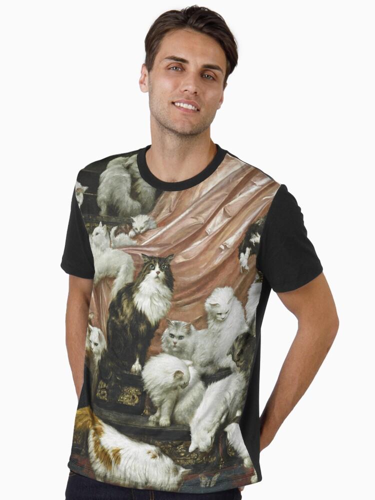 A Gathering of Cats Famous Portraits, My Wife's Lovers, Cat Paintings Graphic Unisex T-Shirt