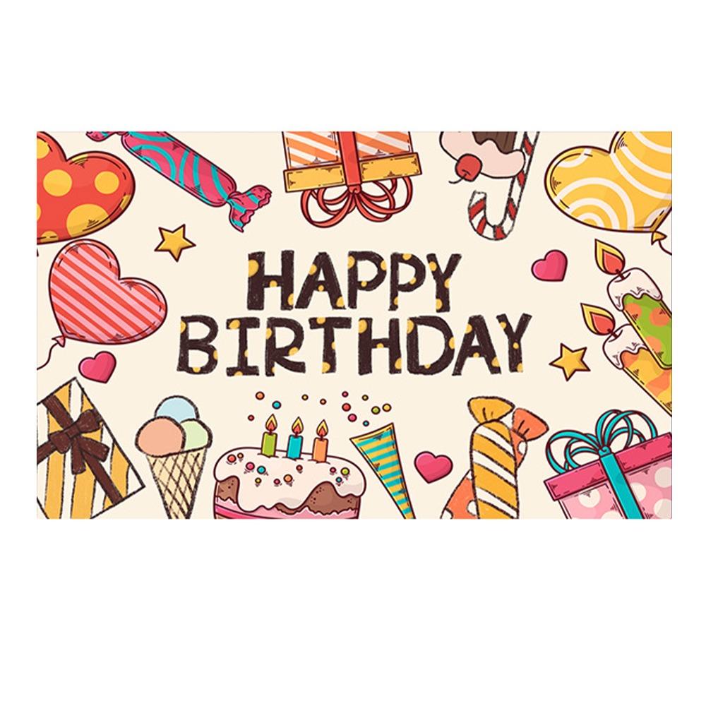 Cute Happy Birthday Photography Backdrop Celebrate Party Hanging Banner  Home Decor