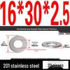 201 Stainless Steel Flat Washer Shim, GB97, Sizes M3 to M30