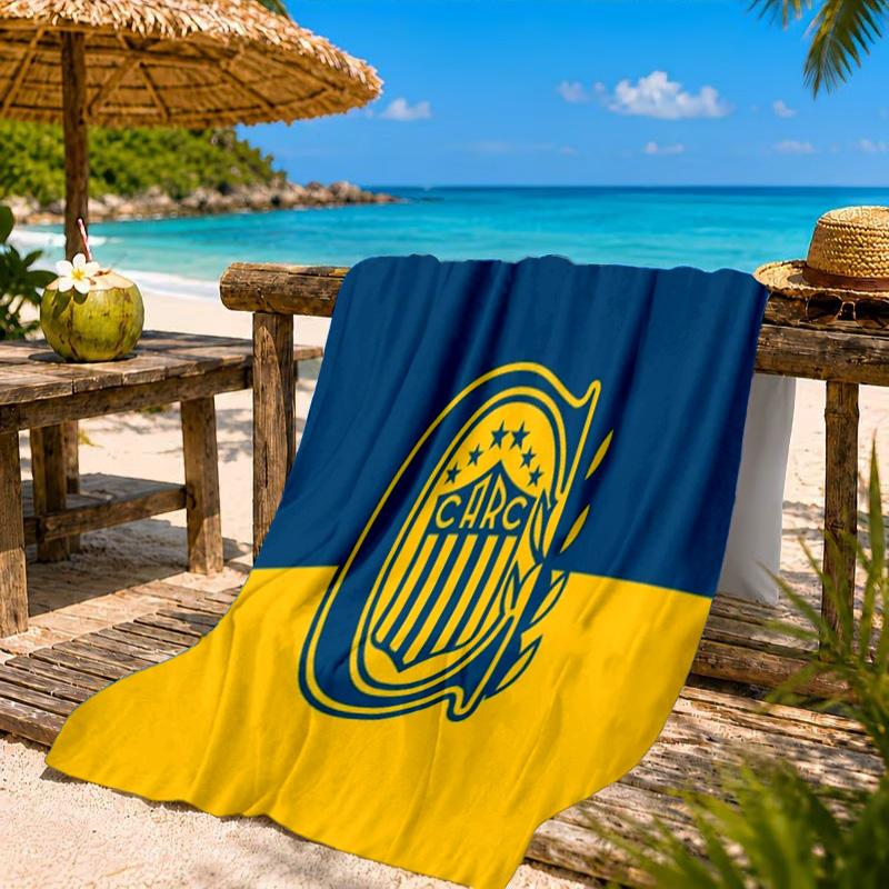 Rosario Central Crest Beach Towel, Quick-drying, Easy to Care for, Suitable for Both Fitness and Beach Vacations,Sports Essential